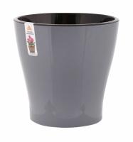 Кашпо Лея 5л серый со вставкой/М7936