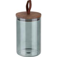 Банка д/сыпуч. прод. 1л Albero di Marmo стекл. крышка из мрамор. дерева 108284 /24шт/Leonord