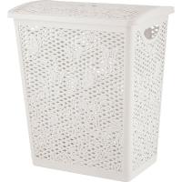 Корзина д/белья Keeplex Fiori 35л с крышкой белое облоко KL1205 /10шт/ПР