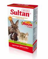 Корм для кроликов, шиншил и морских свинок Мюсли 16 вкусов Султан 200гр