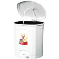 Ведро 21л д/мусора педальное слоновая кость /020210/Арз