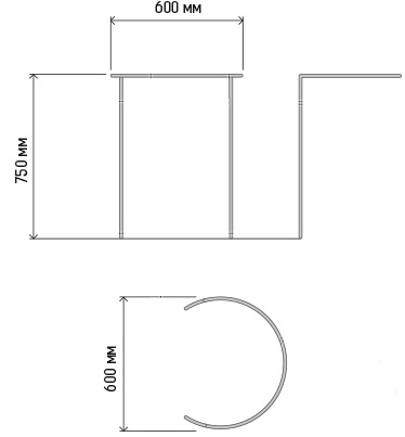 Кустодержатель большой (6шт) D-60см H-75см полукруглая