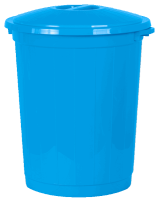 Бак 85л с крышкой голубой 01007