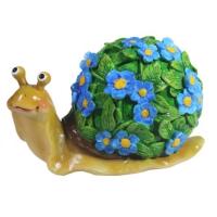 Улитка резная (цветы голубые) L14W10H12  713594/D070 