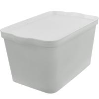 Ящик д/хранения 24л Keeplex Happy с крышкой серое перышко LA5127 /5шт/ПР