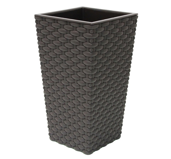 Кашпо Ротанг 320*320*565мм коричневый с вставкой М3084 /3шт/М-пласт