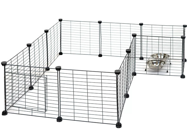 Вольер д/животных МАНЕЖ 12 секций 35*35см разборный черный/4812черн/Дарэленд