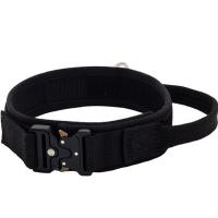 Ошейник капрон Кобра тактический с ручкой фаст металл 58-72см L/19150075/Каскад