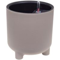 Кашпо ШЭНК D220 6,5л французский серый с автополивом+вставкой М3242