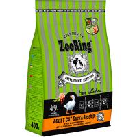Кошки ZooRing Adult утка/шиповник для правильной работы ЖКТ д/кошек всех пород 400гр/24шт418165 ЧЗ