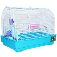 Клетка д/грыз N1 ДКгВ200 саквояж укомплектованная 33*23*26см голубая/6шт/Евро