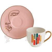 Набор кофейный Modern 8 предметов (4 пары90мл) фарфор подароч. упак. МБ017B/4 /18шт/ Beatrix