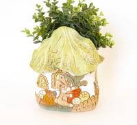Кашпо Кроличий домик необычное 118-207/Зол.