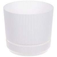 Кашпо СТРИП 200мм 3,9л белый с прикр. под. М3248 /16шт/М-пласт