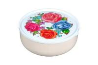 Салатник 3,5л  Фантазия с крышкой персиковый 