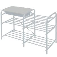 Этажерка д/обуви с полкой "Люкс №5" светло-серый/матовый серый ЭТЛ5-1/МС