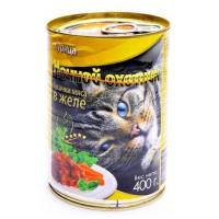 Корм для кошек Ночной охотник 415г ЖЕЛЕ курица