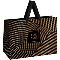 Пакет подарочный 44*33*12см "Strict lines" матовая ламинаци MESHU /Рельеф