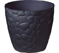 Кашпо КАМНИ 4,8л коричневый ротанг М3174