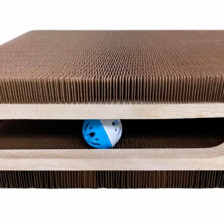 Когтеточка-лежанка Т34 Зверье мое большая с мячом 59*30см/86182