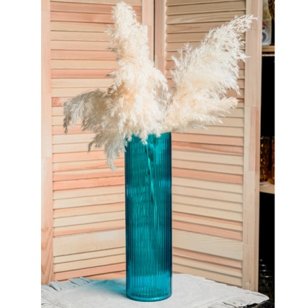 Ваза д/цветов Инфинити бирюза стекл. /1907-Н5 /1шт/ДК