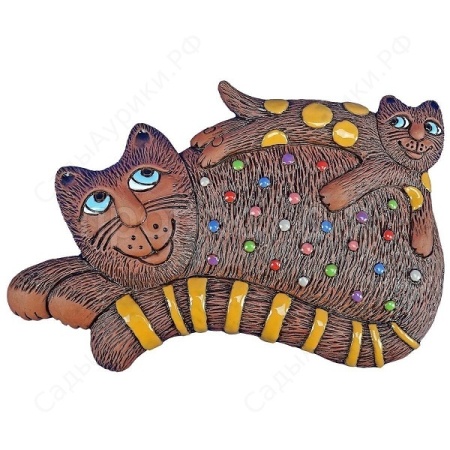 Панно Кошка с котенком на спине цветной 742/557981